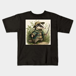 Vintage Garden Rustler Badger #5 Kids T-Shirt